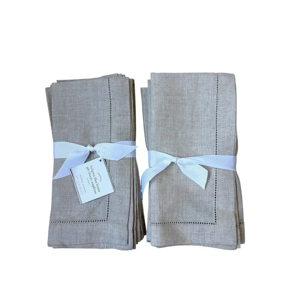 Pottery Barn Belgian Flax Linen Classic Napkins (Beige) - 20